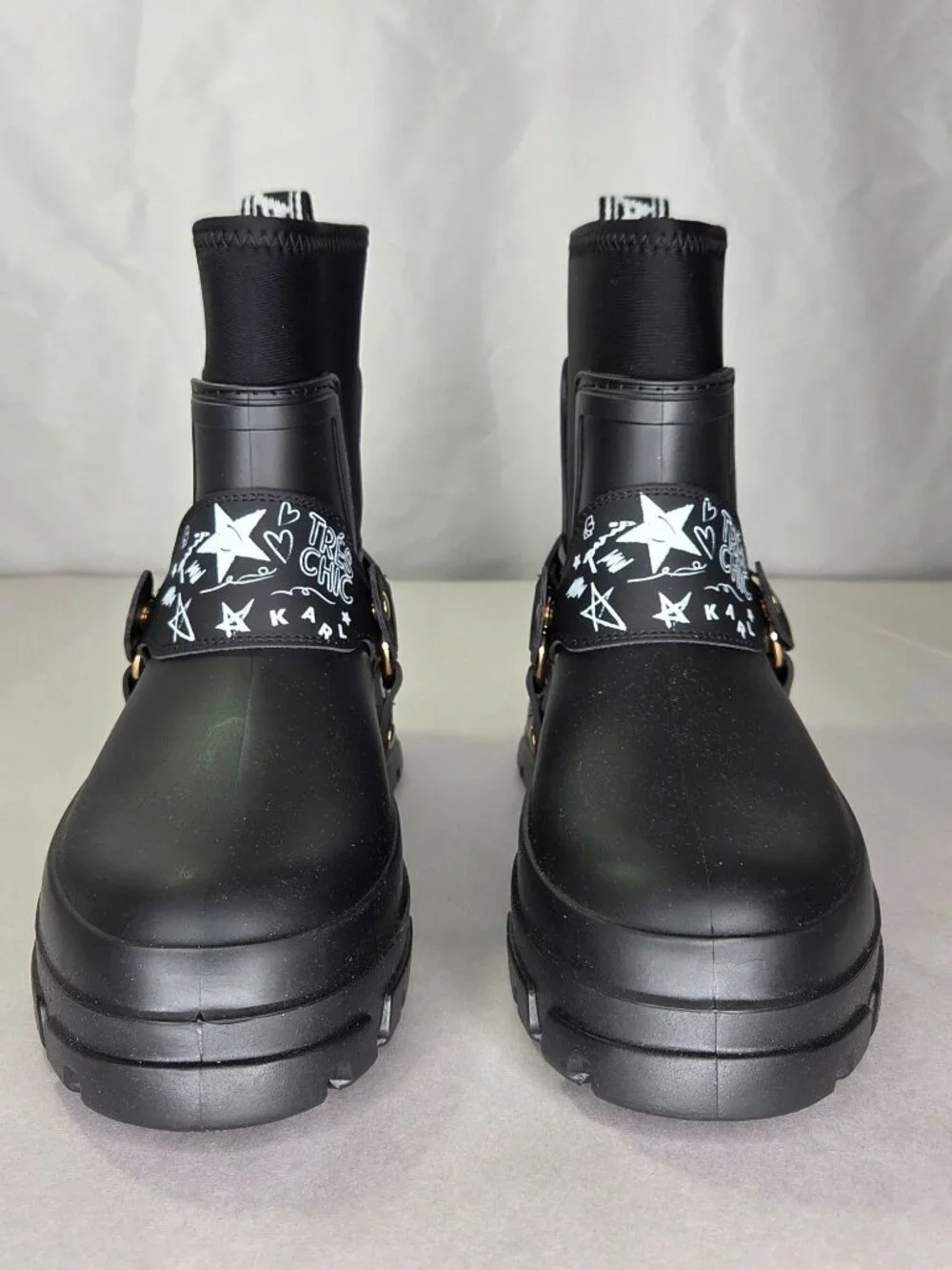Karl Lagerfeld Paris Ranelle Women's Rain Boots - Black, Size: 7